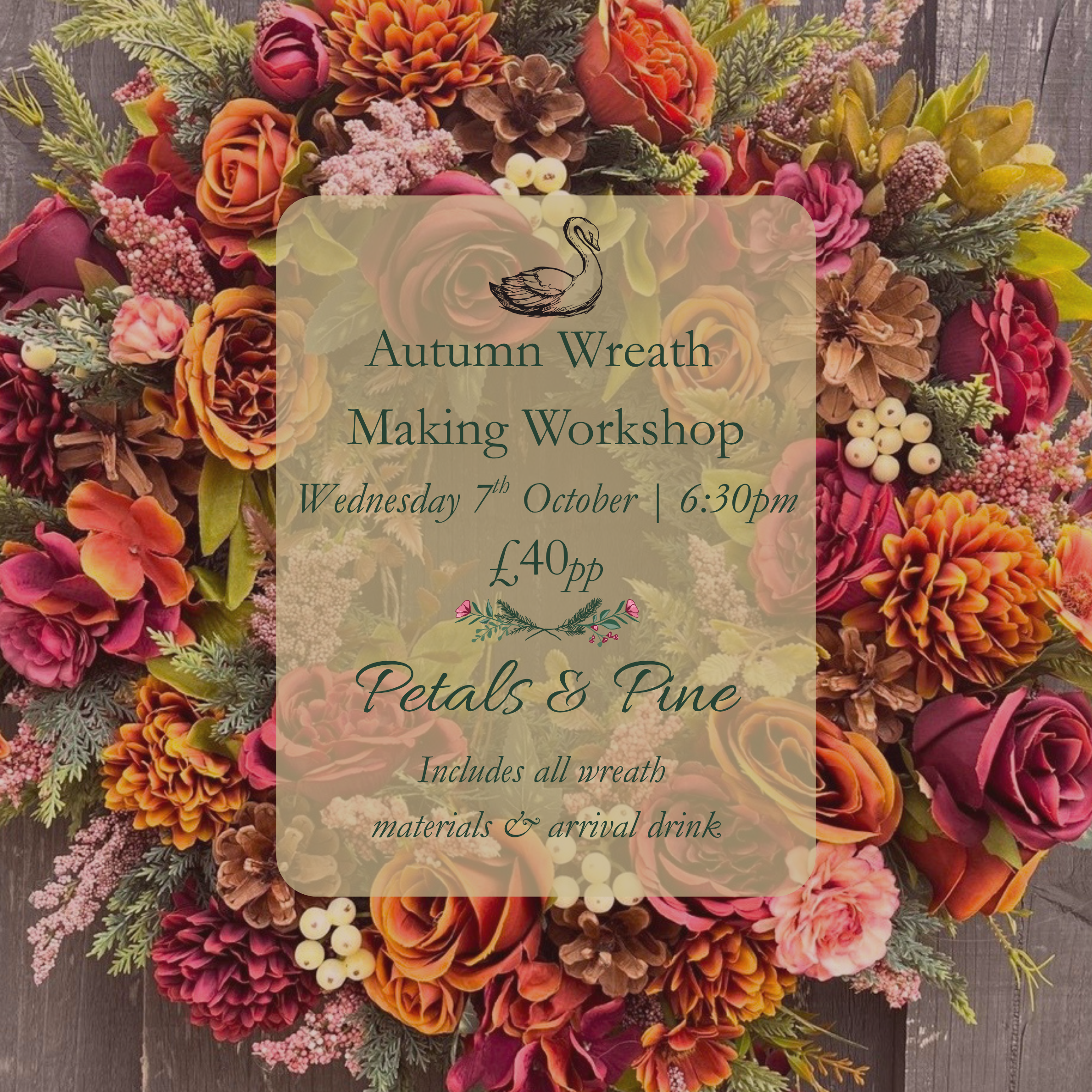 Swan Autumn Wreath Making